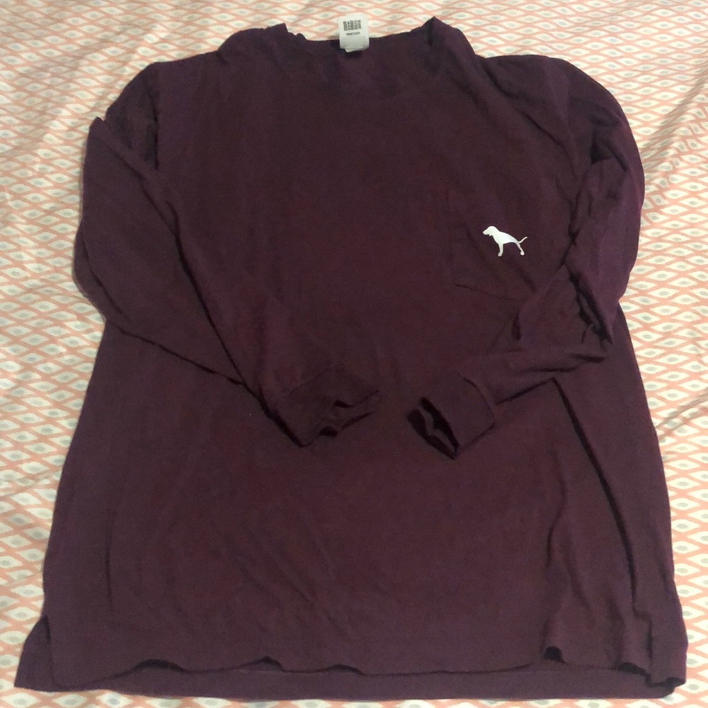 PINK campus long sleeve tee